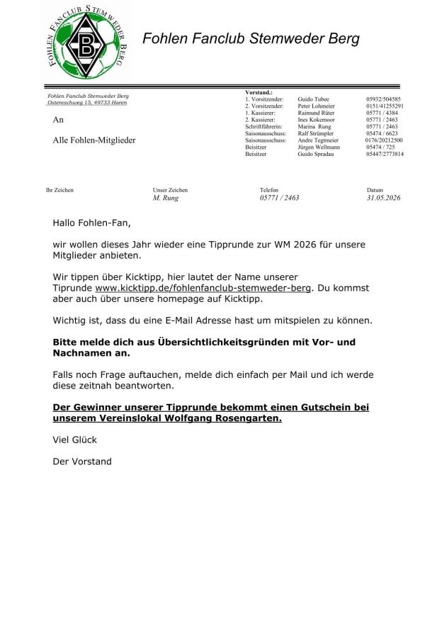 Tipprunde WM 2026